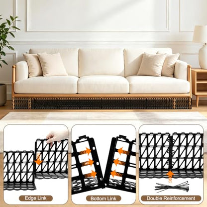 Under Couch & Bed Blocker with 30 Ties - Pet & Furniture Protector