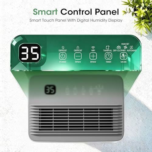 Manastin 35-Pint Smart WiFi Dehumidifier for Large Rooms - White