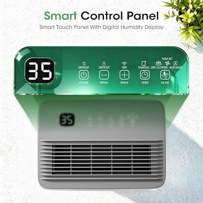 Manastin 35-Pint Smart WiFi Dehumidifier for Large Rooms - White