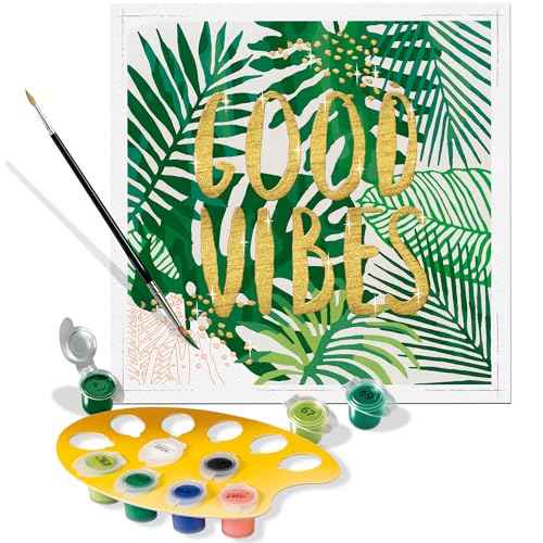 Ravensburger CreArt Good Vibes Paint by Numbers Kit for Adults - Painting Arts and Crafts for Ages 12 and Up