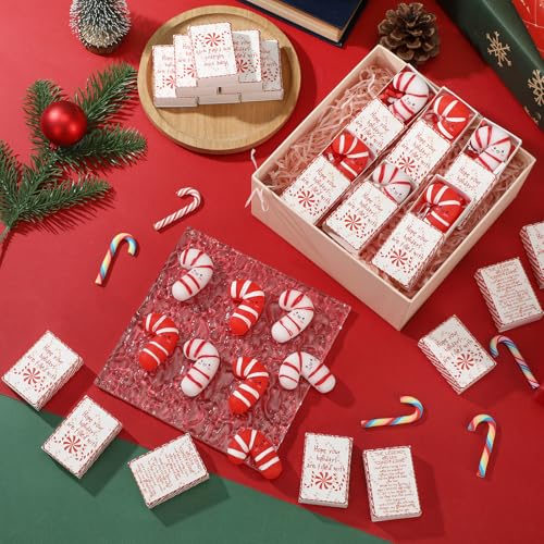 40 Sets Christmas Christian Luminous Candy Cane Party Favors - Holiday Gifts