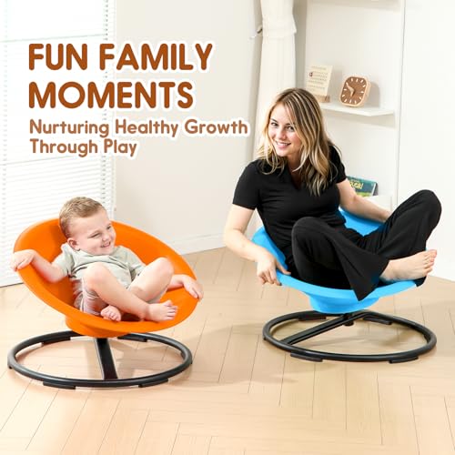 Blue Antibacterial Sensory Spinning Chair for Autistic Kids & Adults