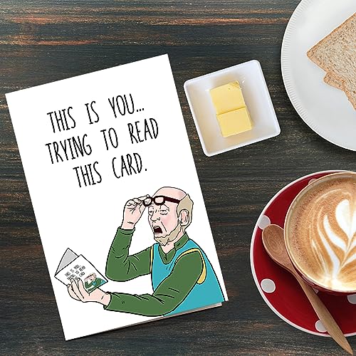 Funny Birthday Card for Dad Grandpa Husband Old Age Gift - Father's Day Card for Him