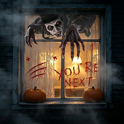 Halloween Window Clings - Scary Witch Blood Text Static Decals - Variations of THIS listing