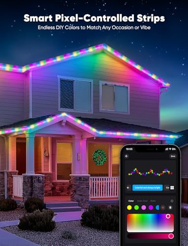 Outdoor RGBWW LED Strip Lights 100FT/30M Waterproof Color Changing Festival Lighting