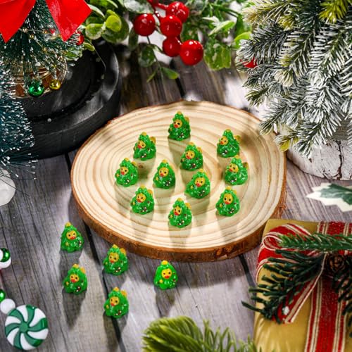 120 Pcs Christmas Resin Duck Figurines for Miniature Gardens & Crafts - Green Variant