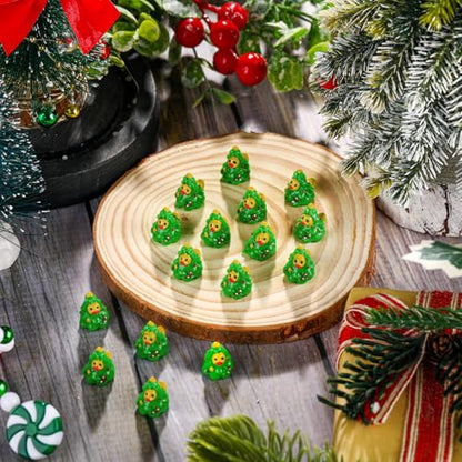 120 Pcs Christmas Resin Duck Figurines for Miniature Gardens & Crafts - Green Variant