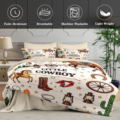 WeCozy Little Cowboy Full Size Comforter Set - Western Bedding