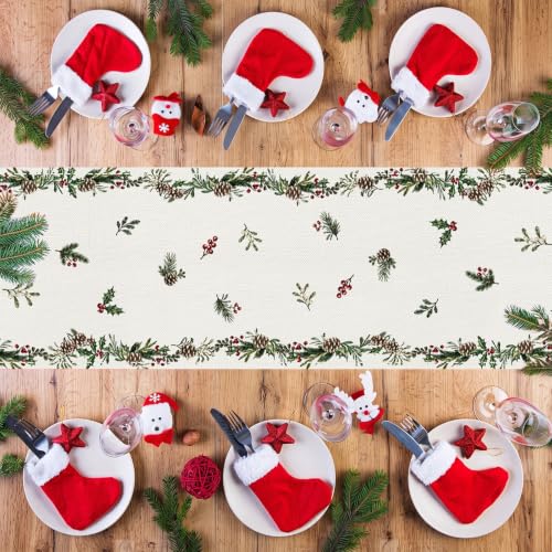 Christmas Tree Table Runner 13x72 Inches Farmhouse Holiday Dining Decor - Variation of THIS listing