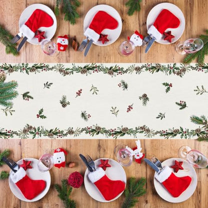Christmas Tree Table Runner 13x72 Inches Farmhouse Holiday Dining Decor - Variation of THIS listing