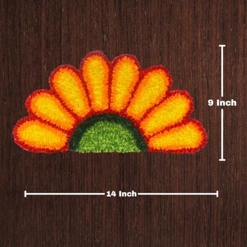 Reusable Handmade Lotus Rangoli Mats Set of 4 for Diwali & Festive Decor