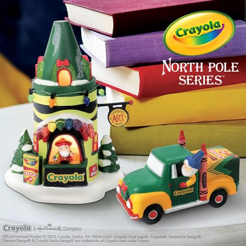 Department 56 North Pole Village Crayola Delivery Service Figurine - Holiday Christmas Decor