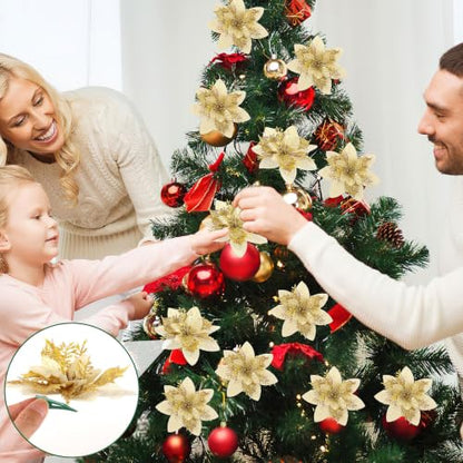 Green Christmas Tree Ornament Clips - 60 Pcs Heavy Duty Metal Alligator Style
