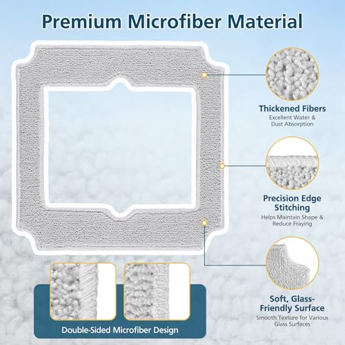 14 Pack Replacement Microfiber Mop Pads for ECOVACS WINBOT Mini Window Cleaning Robot - Variation of WINBOT Mini Mop Pads