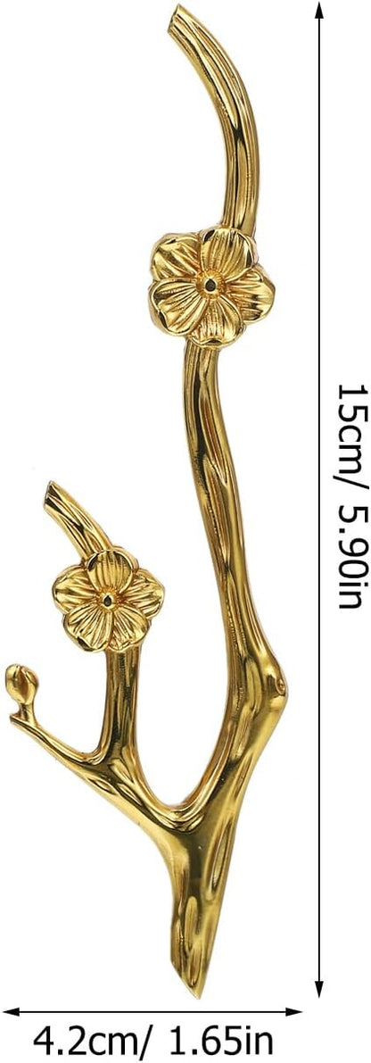 Uonlytech Brass Flower Branch Cabinet Handle - 5.91 Inch Decorative Pull for Drawers & Doors