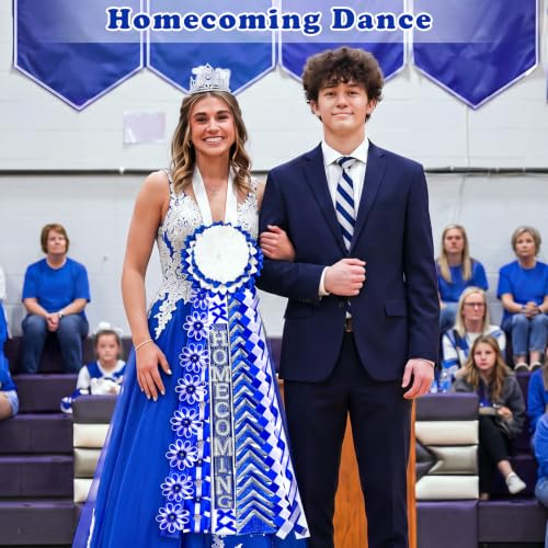 Homecoming Mum Braid Ribbons Set - Blue 30 Inch Craft Accessories