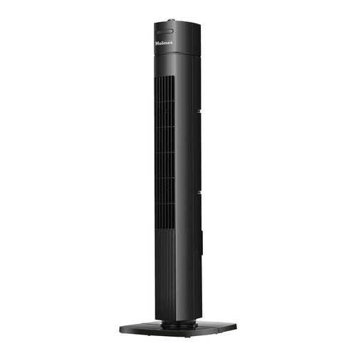 Holmes 31" Manual Tower Fan 3 Speeds 70° Oscillation Adjustable 2-Hour Timer Compact Design for Bedroom Dorm Kitchen or Office Black