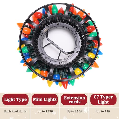 Christmas Light Storage Bag - Red, Heavy Duty Tearproof 600D with Reinforced Handles, Holds Up to 175 Ft Lights & Extension Cords