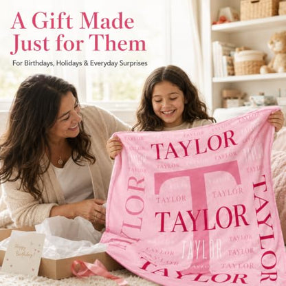 Personalized Name Blanket for Kids - Soft Flannel Custom Gift in Multiple Sizes