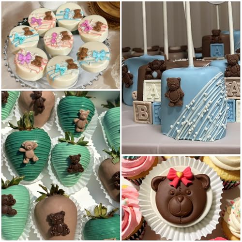 3 Pcs Bear Silicone Mold Set for Cake Decoration and DIY Crafts - Bow + Bears