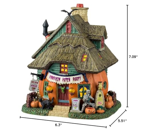 Pumpkin Patch Party Lighted Building for Halloween Village Decor - Lemax 45211