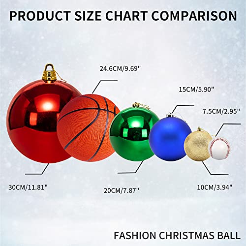 Silver Large Christmas Ornament Balls - 6 Inch Shatterproof Outdoor Holiday Decor (6 Pack) - Variation of THIS listing