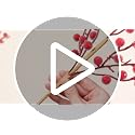 12 Pack Artificial Frosted Burgundy Berry Stems for Holiday Decor - 17 Inch