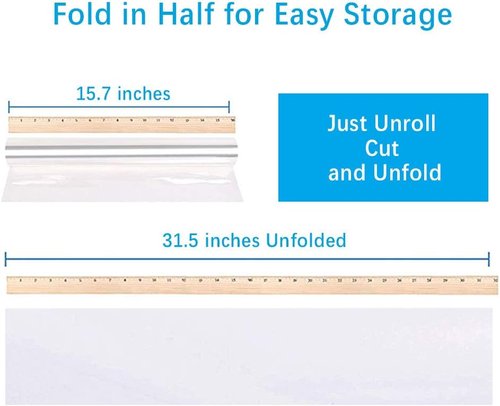 JOYIT 100 ft Clear Cellophane Wrap Roll (31.5 in x 100 ft) - 3 Mil Thicken Cellophane Roll,Cellophane Bags Large,Wrapping Paper for Flower Gift Baskets Wrap (31.5" fold into 16")
