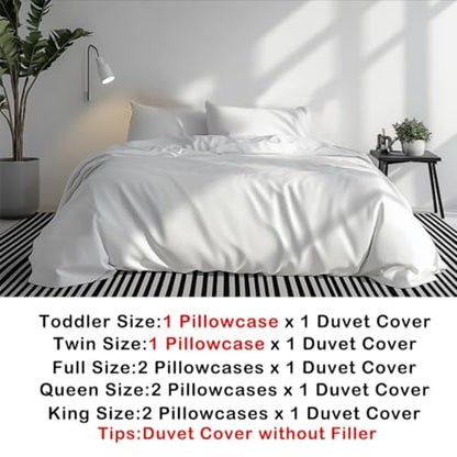 Pink King Size Duvet Cover Set with Gingerbread Man Pattern - No Comforter