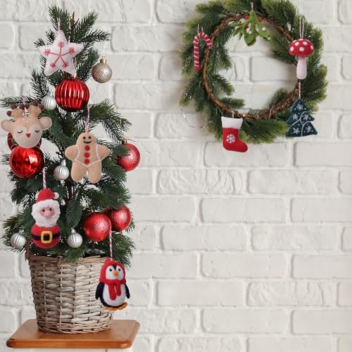 Christmas Felt Ornaments Set of 10 with Oil Diffuser - Mix