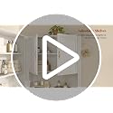 UPOSOJA White L-Shaped Modular Over Toilet Storage Cabinet - Bathroom Organizer