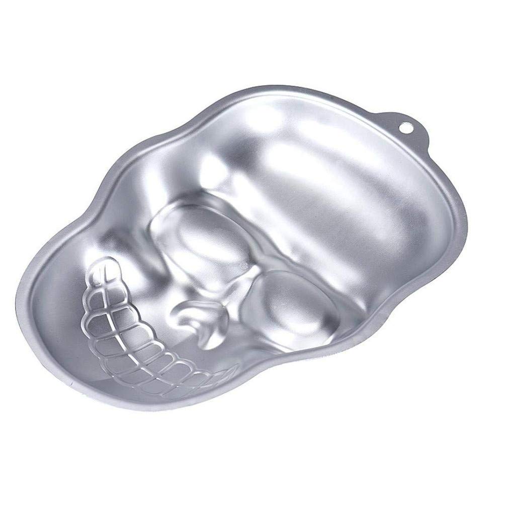 3D Skull Cake Mold Halloween Aluminum Baking Mould Nonstick DIY Baking Tools