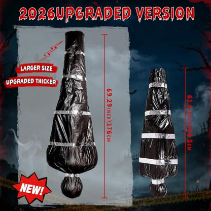 Halloween Body Bag Decorations Outdoor Hanging Corpse Props - 2 Pack 6ft - Variation of THIS listing