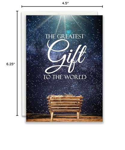 Religious Christmas Card Pack of 24 - Inspirational Holiday Greeting Cards