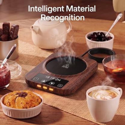 Electric Coffee Mug Warmer with 9 Temperature Settings Large Heating Plate Auto Shut Off