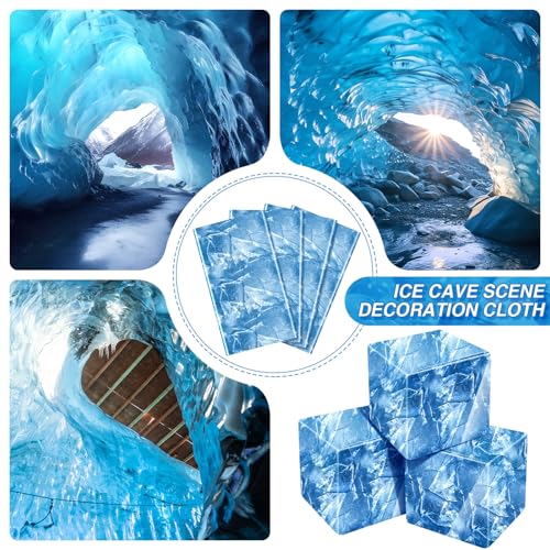 FuWeave 2 Pcs Ice Birthday Tablecloths 54 x 108 Inch Winter Party Decor - Variation 2