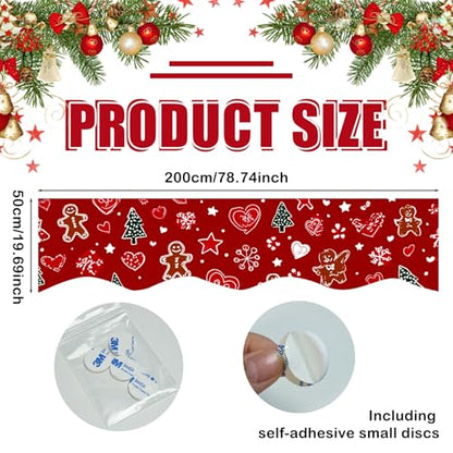Gingerbread Christmas Mantel Scarf - Nuxovilar 19x79 Inches Holiday Decor CC01202