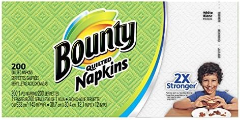 Bounty Paper Napkins - White, 200 Count | Ultra-Absorbent & Durable for Everyday Use