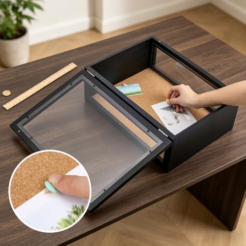 Deep Shadow Box Frame 11x15x5.9 Inch Wall Mount Display Case for Keepsakes