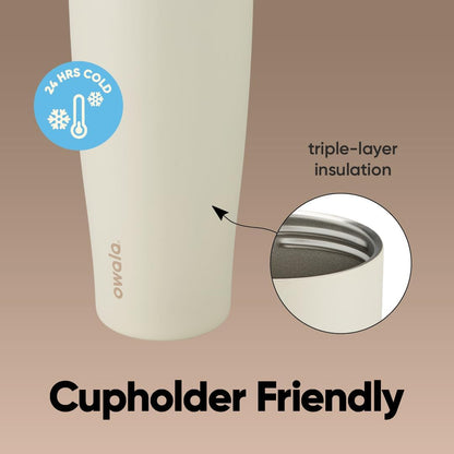 Owala FreeSip Tumbler - 40 Oz Stainless Steel - Stylish Tan (Lightly Toasted) for On-the-Go Hydration