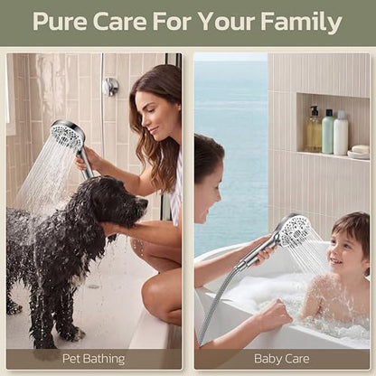 JDO High Pressure Filtered Shower Head with Handheld - Silver