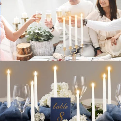 48pcs Flameless LED Taper Candles Bulk Battery Operated for Christmas Halloween Wedding