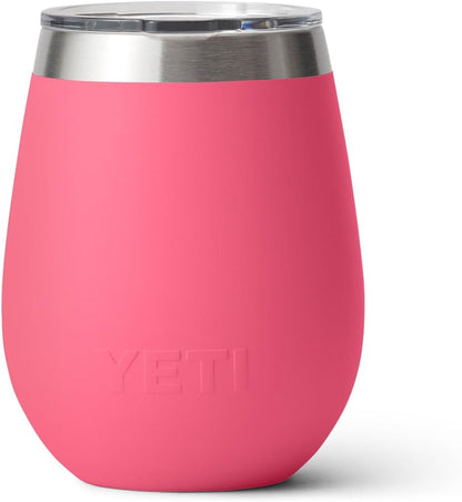 YETI Rambler 10 oz Wine Tumbler, Vacuum Insulated, Stainless Steel with MagSlider Lid, Tropical Pink