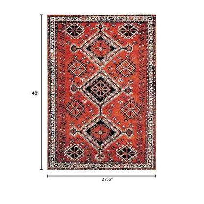 SAFAVIEH Vintage Hamadan Collection Accent Rug - 2'3" x 4', Orange & Red, Traditional Persian Design, Non-Shedding & Easy Care, Ideal for High Traffic Areas in Entryway, Living Room, Bedroom (VTH293P)