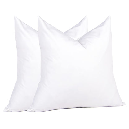 puredown® Natural Feather Down Throw Pillow Inserts 20 x 20 (Set of 2, White), Décor Pillow for Couch, Chairs, Office, Apartments