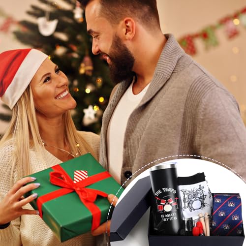Christmas Drummer Gift Set with Tumbler Socks & Accessories - Men