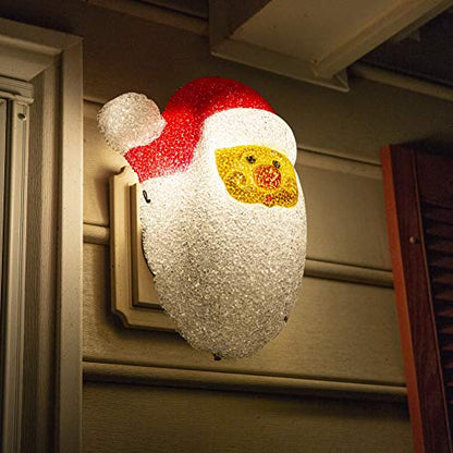 Santa Porch Light Cover Christmas Holiday Decor Weather-Resistant Acrylic
