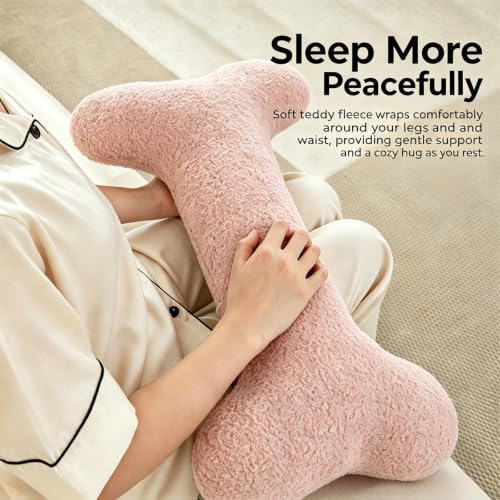 Bone Shaped Long Body Pillow Decorative Cushion Plush Pillow Cream - WLAMOZ