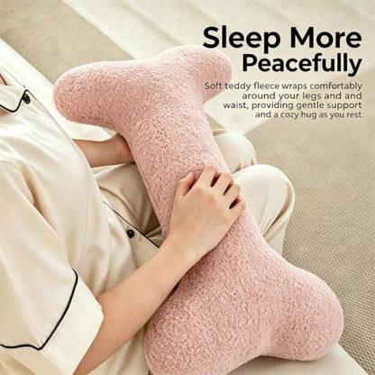 Bone Shaped Long Body Pillow Decorative Cushion Plush Pillow Cream - WLAMOZ