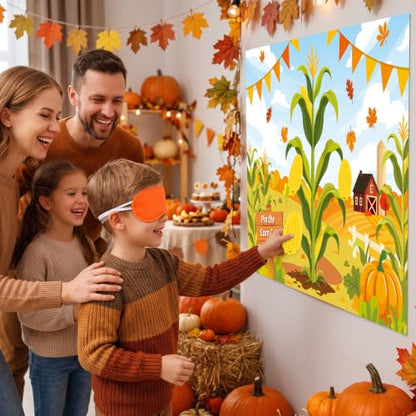 Fall Festival Pin the Corn Cob on the Stalk Game - Fall Variation